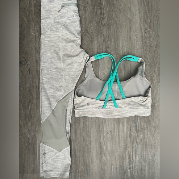 Lululemon three piece set: Speed HR tight, Energy Bra and Swift Tank - Picture 2 of 3